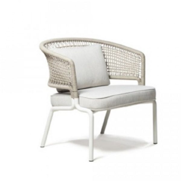 Tribu contour lounge chair - wit / linen-0