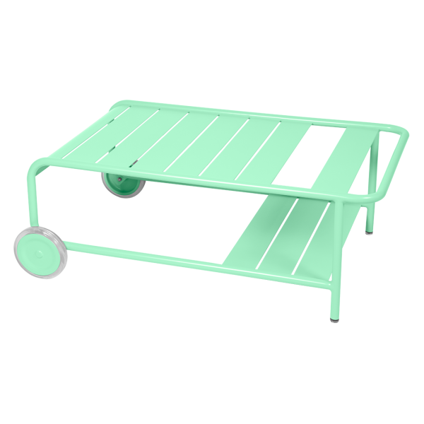 Luxembourg lage tafel met wielen Fermob Opaline Green-0